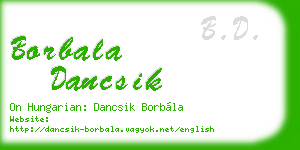 borbala dancsik business card